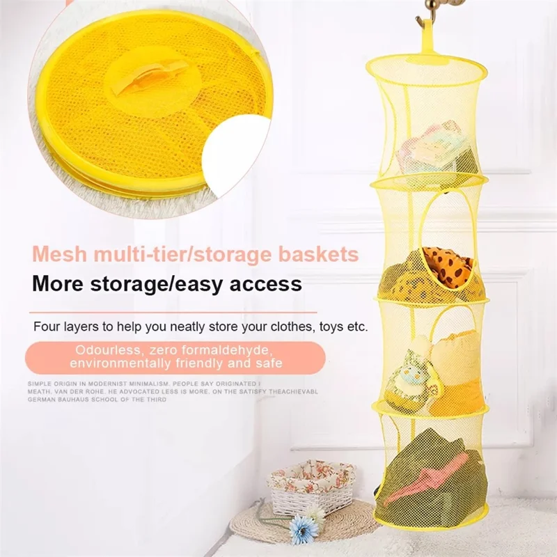 Firelags klædtørreskab i net til opbevaring - Blå