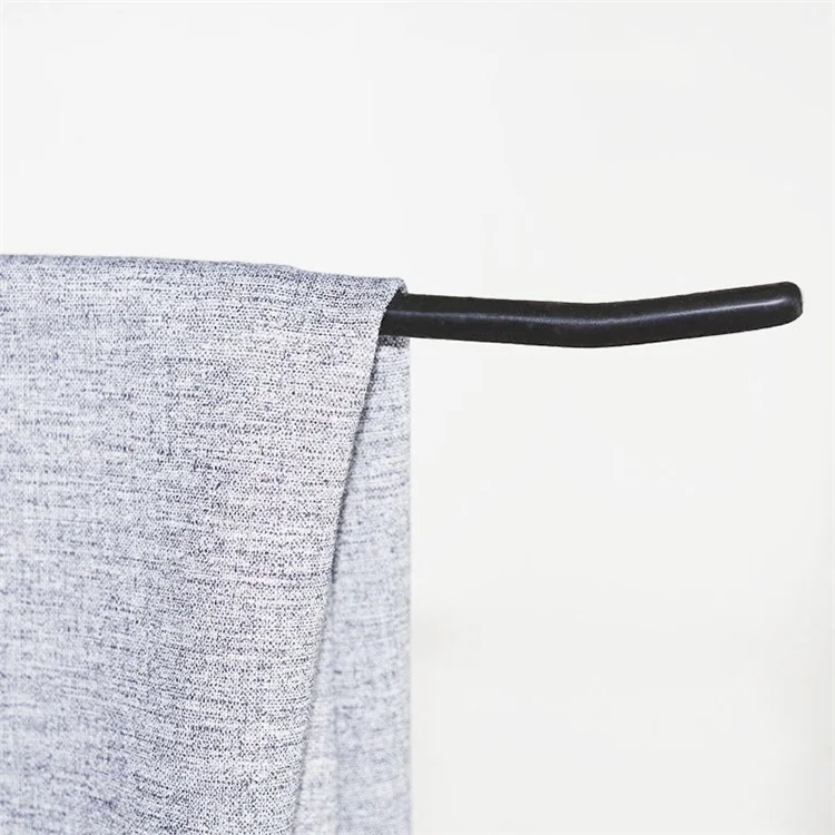 10 pezzi rack portapantaloni multifunzionali a forma di Z da 35 cm antiscivolo - Fronte / Nero