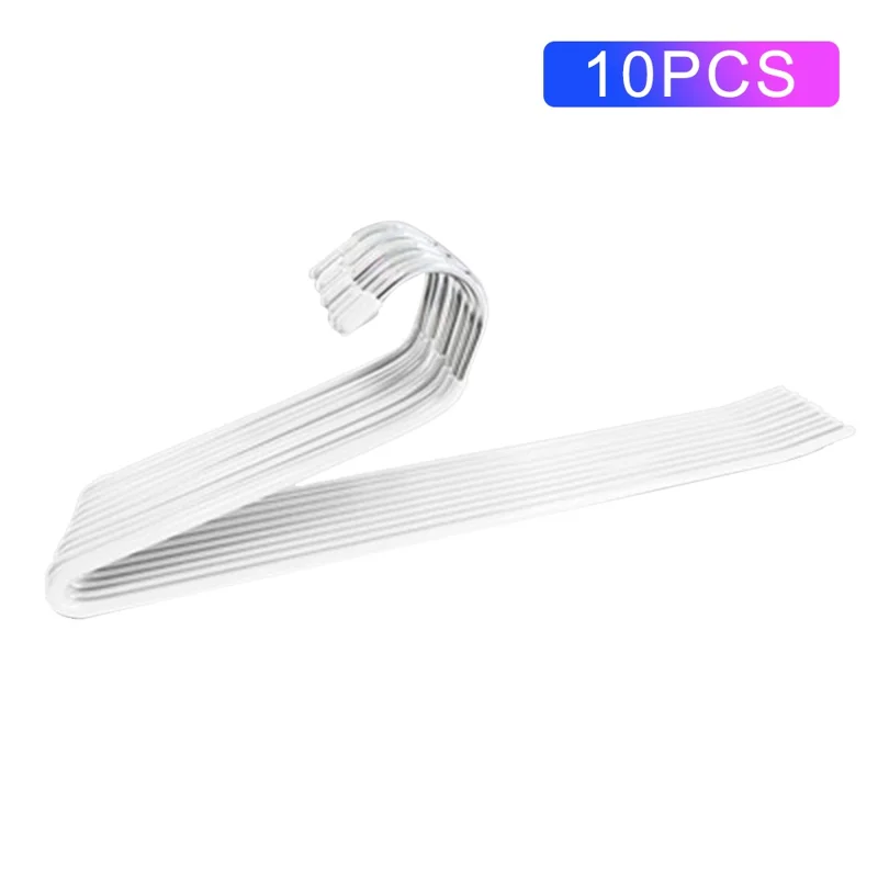 10Pcs 35cm Non-slip Storage Racks Multifunctional Z-shaped Trouser Rack Goose Clothes Pants Hanger - Obverse / White