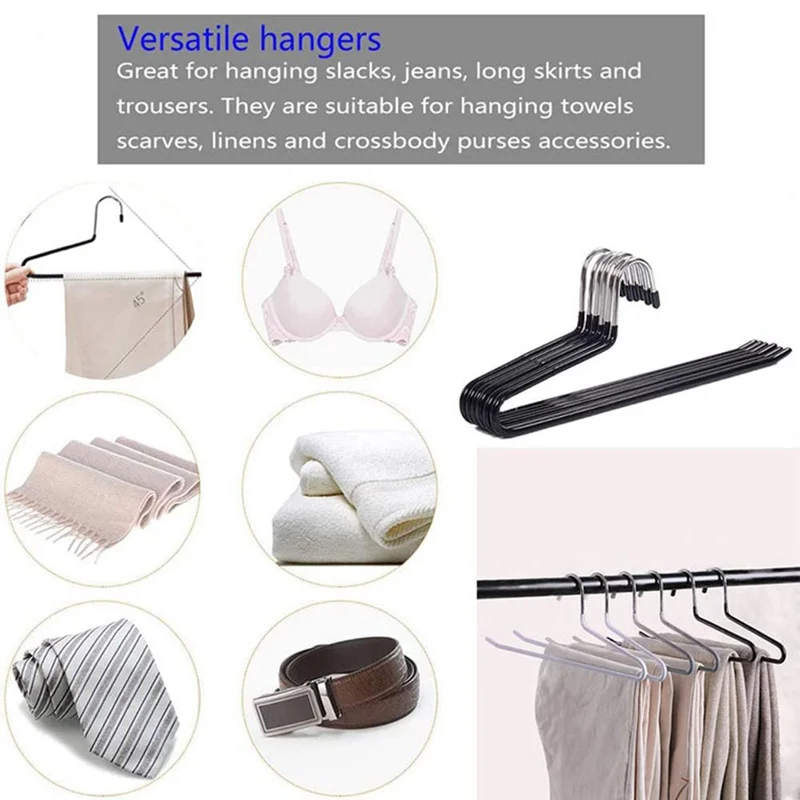 10Pcs 35cm Non-slip Storage Racks Multifunctional Z-shaped Trouser Rack Goose Clothes Pants Hanger - Obverse / White