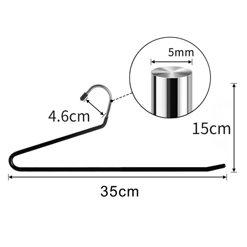 10Pcs 35cm Non-slip Storage Racks Multifunctional Z-shaped Trouser Rack Goose Clothes Pants Hanger - Obverse / White