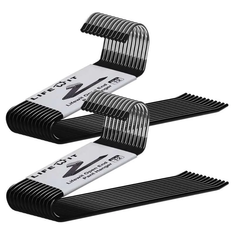 10Pcs 35cm Non-slip Storage Racks Multifunctional Z-shaped Trouser Rack Goose Clothes Pants Hanger - Obverse / White