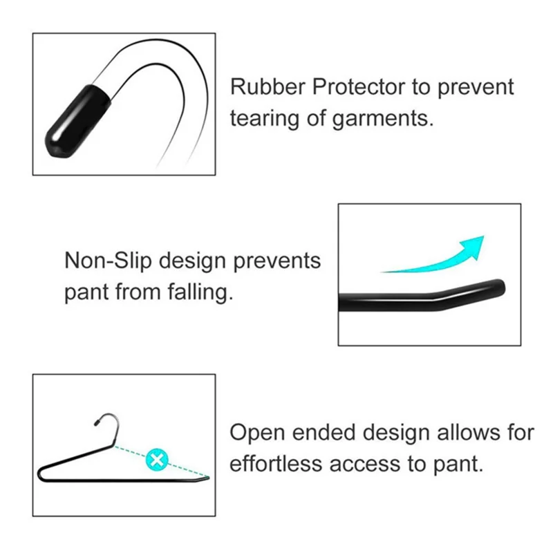 10Pcs 35cm Non-slip Storage Racks Multifunctional Z-shaped Trouser Rack Goose Clothes Pants Hanger - Obverse / White