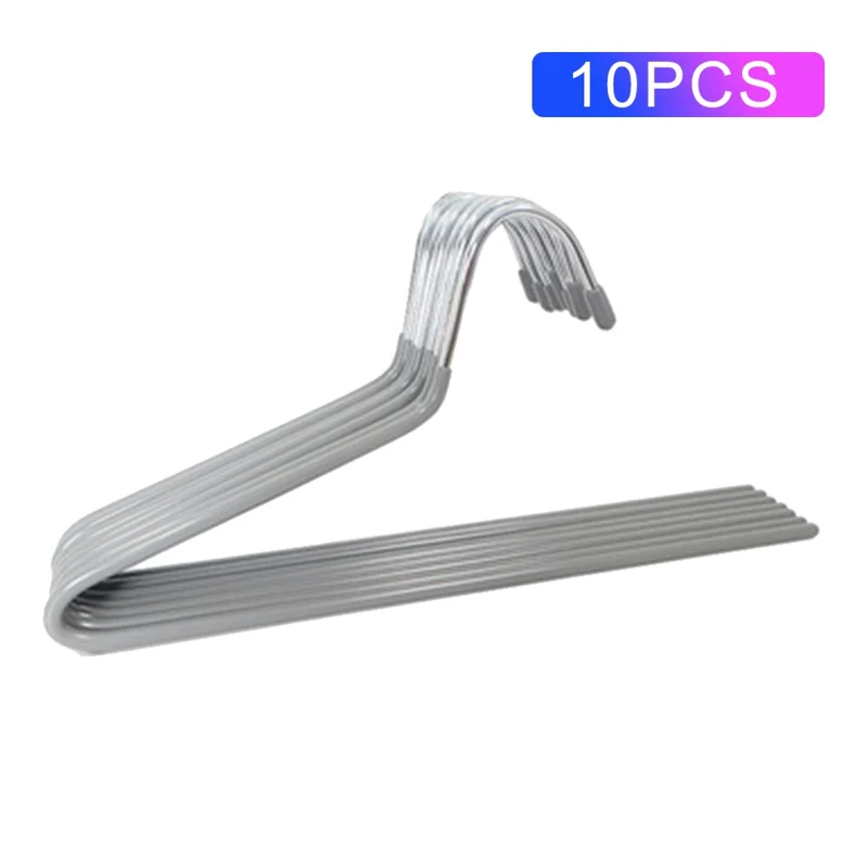 10Pcs 29cm Multifunctional Z-shaped Trouser Rack Goose Clothes Pants Hanger Non-slip Storage Racks - Reverse / Grey