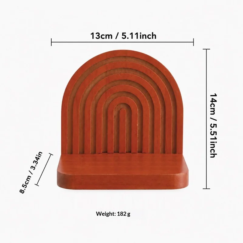 Solid Wood Arched Wall Shelf Display Rack Plant Wall Mount for Home Decor - ms12577