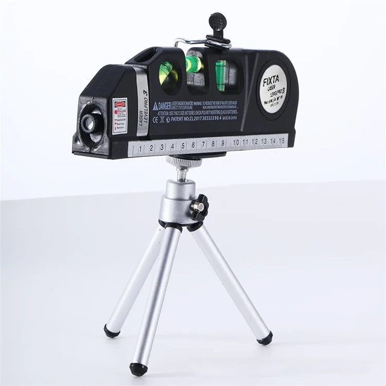 Cross / Straight Line Infrared Laser Level Multifunction Horizontal Vertical Laser Leveling Instrument Measure Tape with Tripod