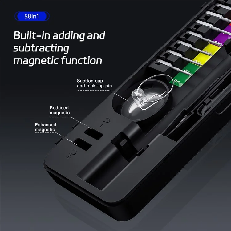 KING'SDUN KS-882058 58-in-1 Precision Electric Screwdriver Set Portable Screwdriver with S2 Steel Bits