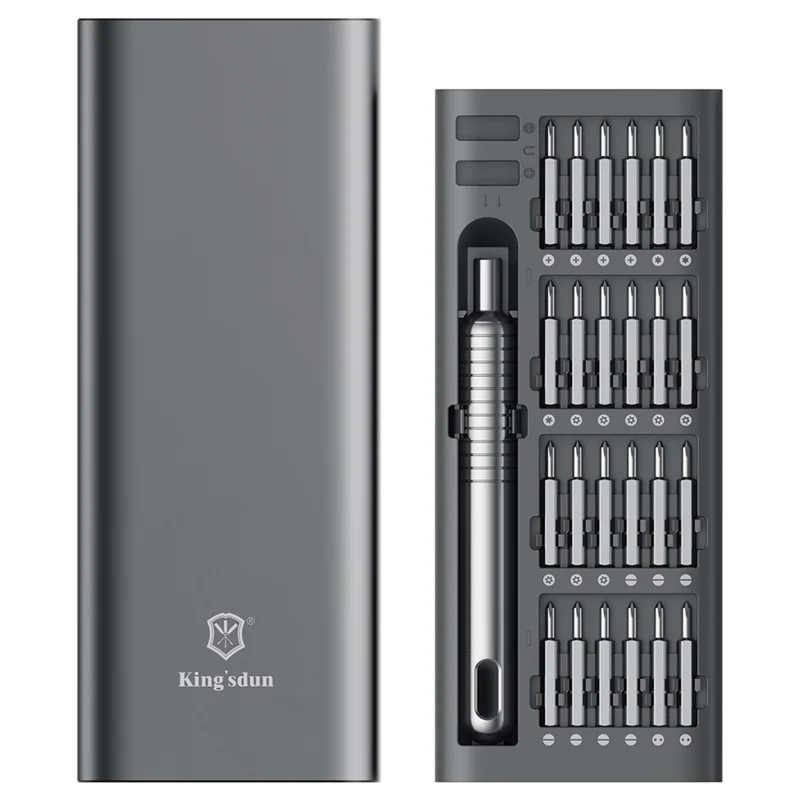 KING'SDUN KS-840117 51-in-1 Handheld Screwdriver Set with Bits Portable Metal Precision Screwdriver