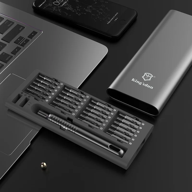 KING'SDUN KS-840117 51-in-1 Handheld Screwdriver Set with Bits Portable Metal Precision Screwdriver