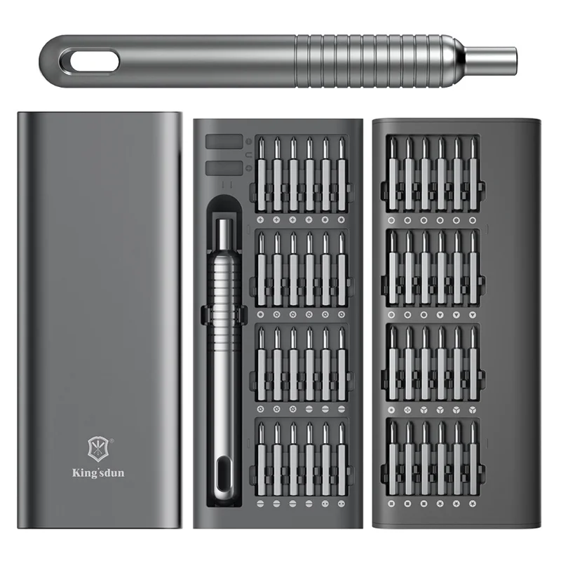 KING'SDUN KS-840117 51-in-1 Handheld Screwdriver Set with Bits Portable Metal Precision Screwdriver