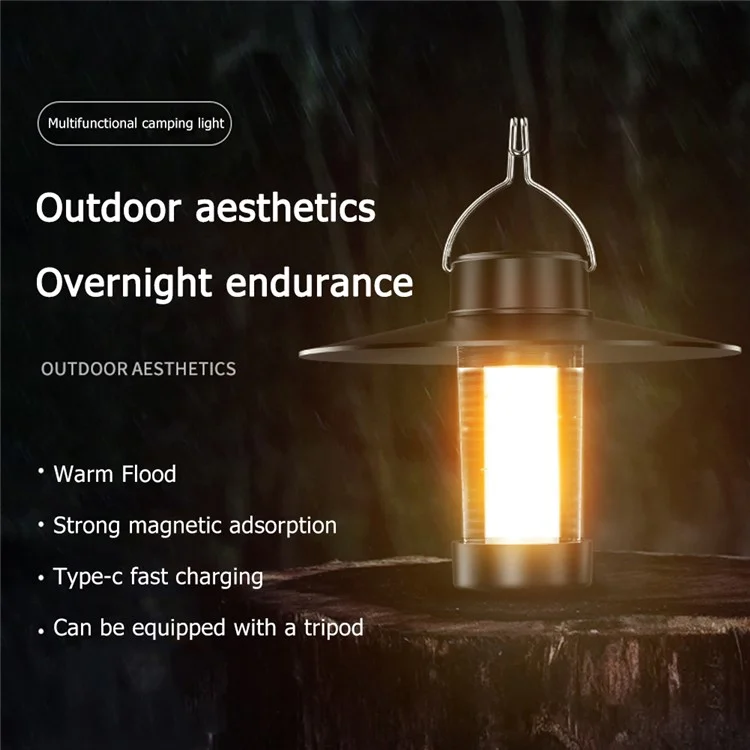 YYD-01 Portable Outdoor Camping Lantern Lamp Hanging Tent Light Rechargeable Emergency LED Light