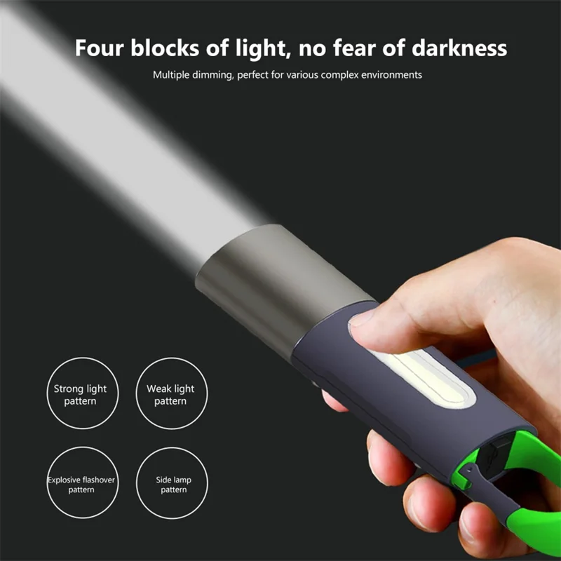 901 Mini Outdoor Camping Multifunctional Keychain LED+COB Light ABS Waterproof Flashlight