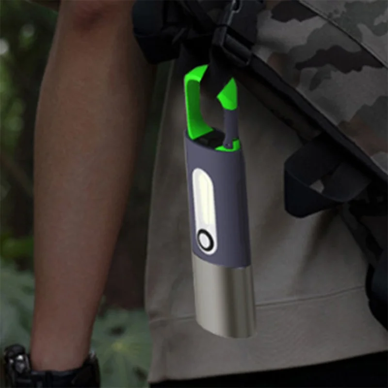 901 Mini Outdoor Camping Multifunctional Keychain LED+COB Light ABS Waterproof Flashlight