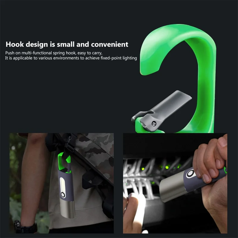 901 Mini Outdoor Camping Multifunctional Keychain LED+COB Light ABS Waterproof Flashlight