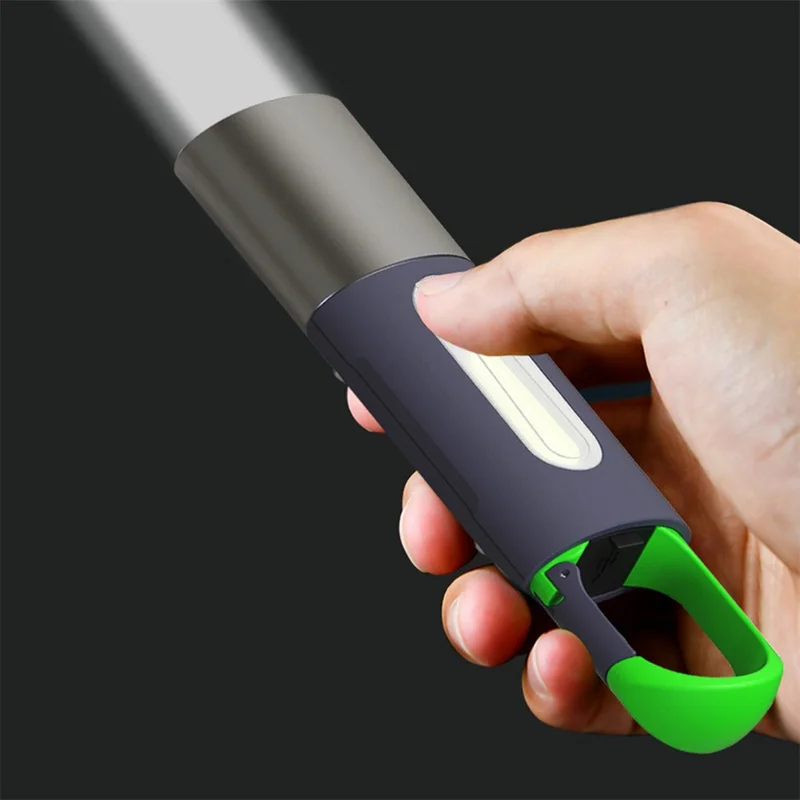 901 Mini Outdoor Camping Multifunctional Keychain LED+COB Light ABS Waterproof Flashlight