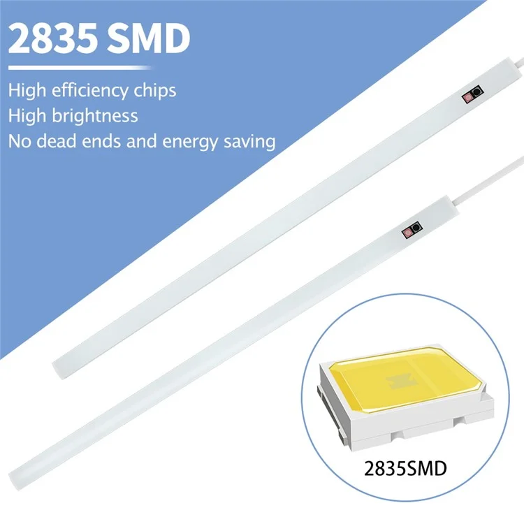 1469 20cm Gesture Sensor LED Bar Light Self-adhesive USB Night Light Infrared Induction Cabinet Lamp - Pure White
