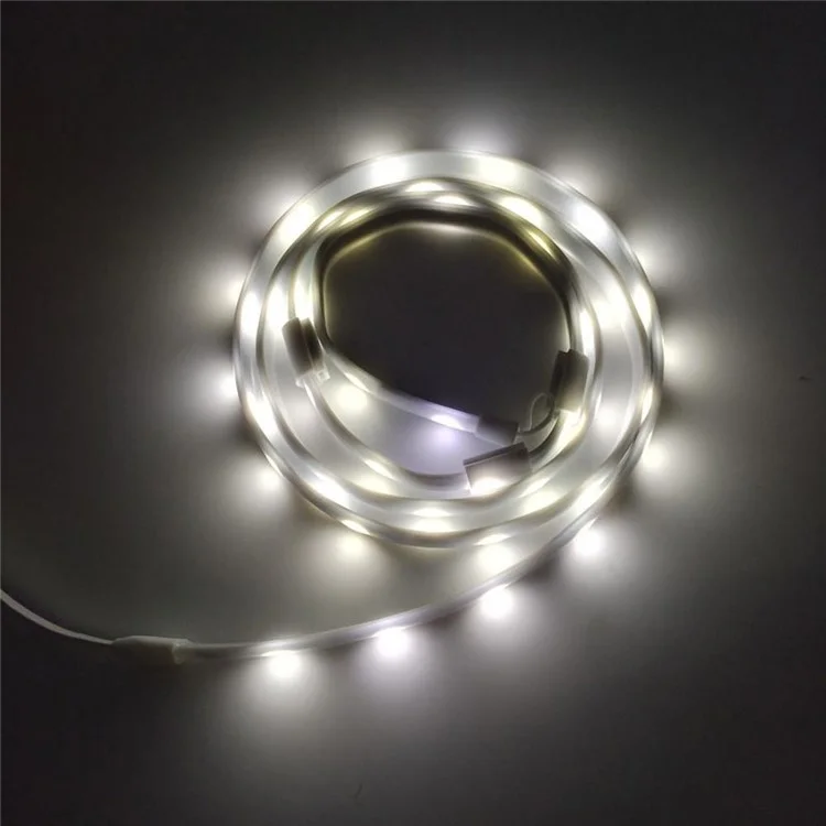 1,5 m 90-LED-Lichterkette Lampe Outdoor Single Color Beleuchtung Lampe mit 5V Touch-Steuerung - Weißes Licht