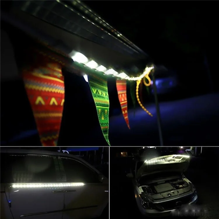 1,5 m 90-LED-Lichterkette Lampe Outdoor Single Color Beleuchtung Lampe mit 5V Touch-Steuerung - Weißes Licht