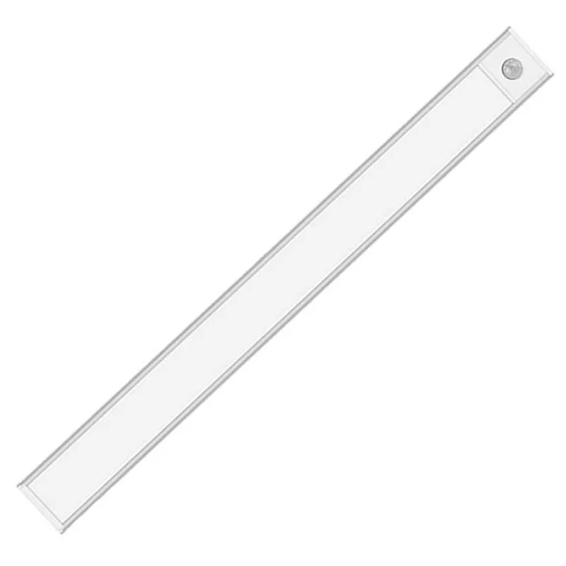 MZ-L1005 60CM Smart LED Motion Sensor Cabinet Strip Light Self-Adhesive Closet Lamp Wardrobe Lighting Night Light - Silver