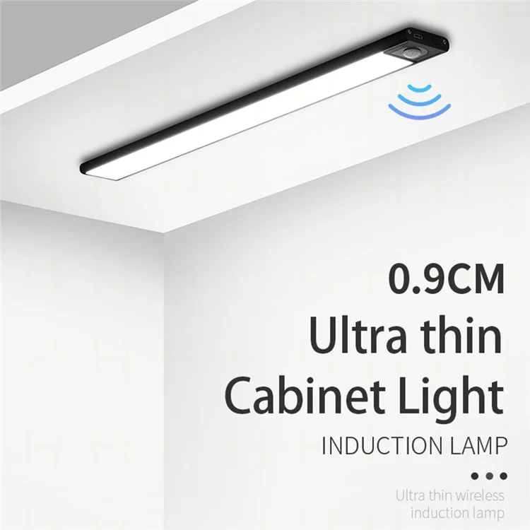 MZ-L1005 30cm Intelligent Human Sensing Ultra Thin LED Light Magnetic Suction Wardrobe Light Strip - Silver