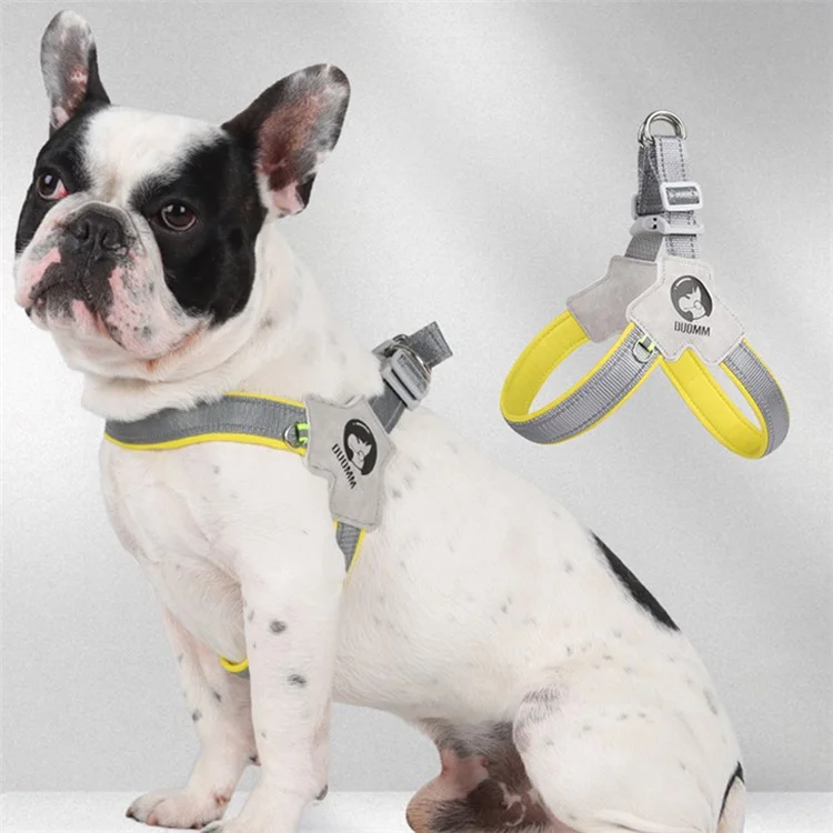 DUOMM HT-515 Dog Harness Double Layer Fabric Pet Breathable Reflective Harness - Black M