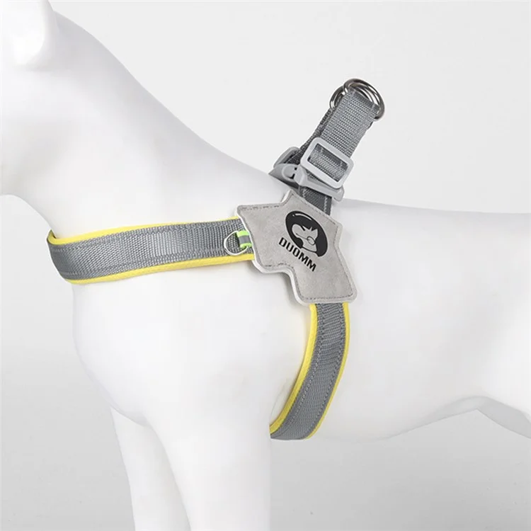 DUOMM HT-515 Dog Harness Double Layer Fabric Pet Breathable Reflective Harness - Black M