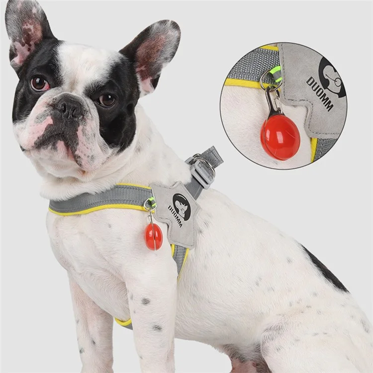 DUOMM HT-515 Dog Harness Double Layer Fabric Pet Breathable Reflective Harness - Black M