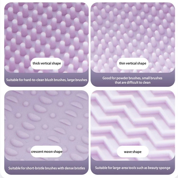 Bol de nettoyage de maquillage Panier de séchage suspendu Tapis de nettoyage en silicone Rack de séchage Boîte de rangement pour houppette, pinceau - Abricot