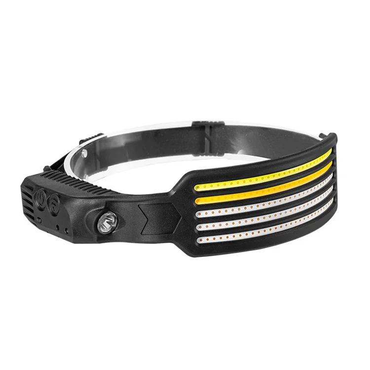 W6126-5 5 LED Light Stripes Rechargeable Headlight Fishing Camping Head Lamp Mini Headlamp for Night Running