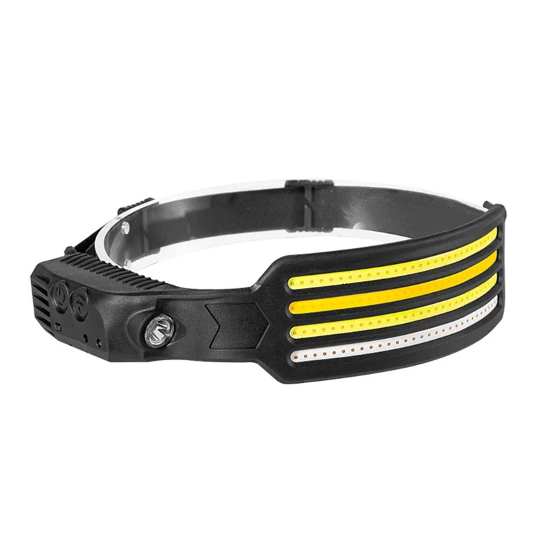 W6126-4 4 LED Light Stripes Head Lamp Mini Headlamp Recargable Linterna Frontal para Pesca Camping Senderismo Running