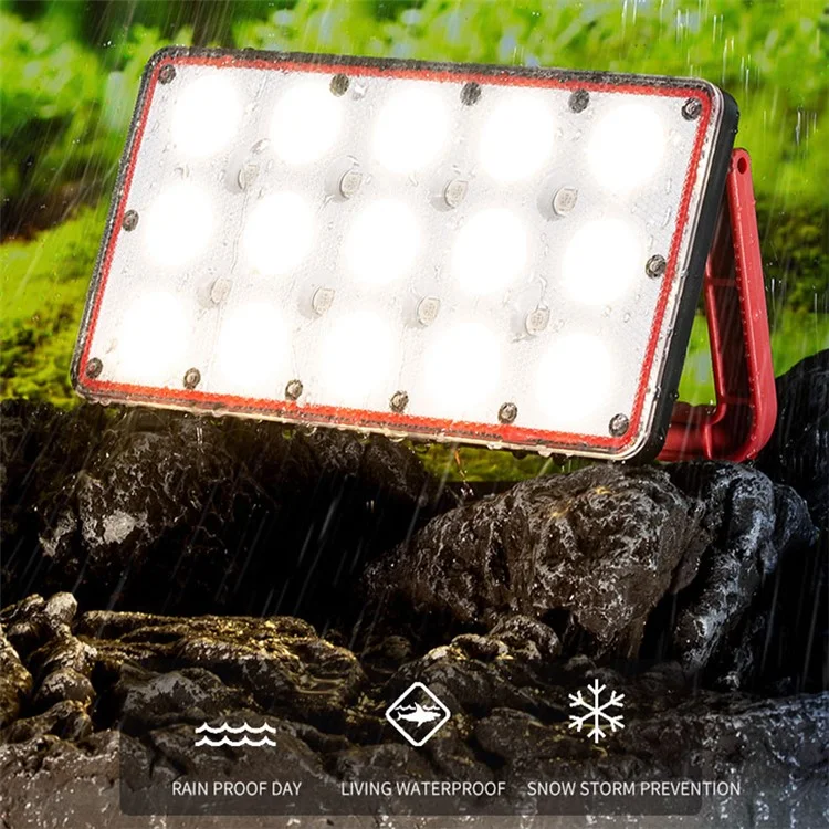 GOD01 GZ010 Портативный светодиодный рабочий фонарь COB Flood Lamp 5 режимов Освещение для строительной площадки, двора, гаража, крыльца, газона - белый свет