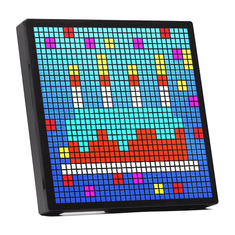 Pantalla de Píxeles ID32 IDM Art Cyberpunk Style Cartoon Pantalla Reloj Despertador Dinámico Gestor de Tiempo Diversión