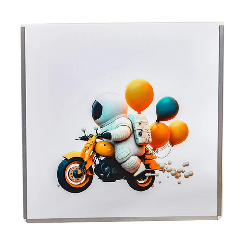 DIY Bathroom Folding Cloth Storage Box Wall-Mounted Picture Frame Cloth Storage Organizer - Motocycle / Silver Edge