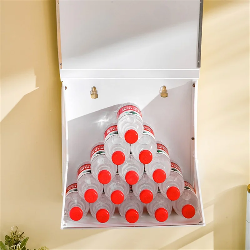 Caja de almacenamiento de tela plegable para baño DIY, marco de fotos montado en la pared, organizador de almacenamiento de tela - Jarrón / Borde plateado