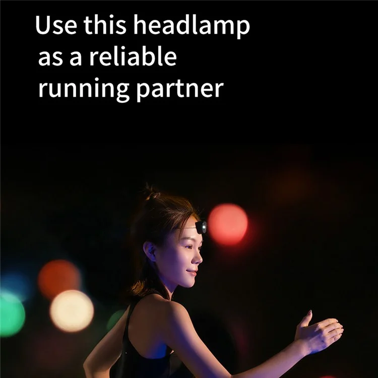 XIAOMIYOUPIN NEXTOOL Head Lamp Flashlight IPX4 Waterproof Headband Night Light with Charging Case - Black