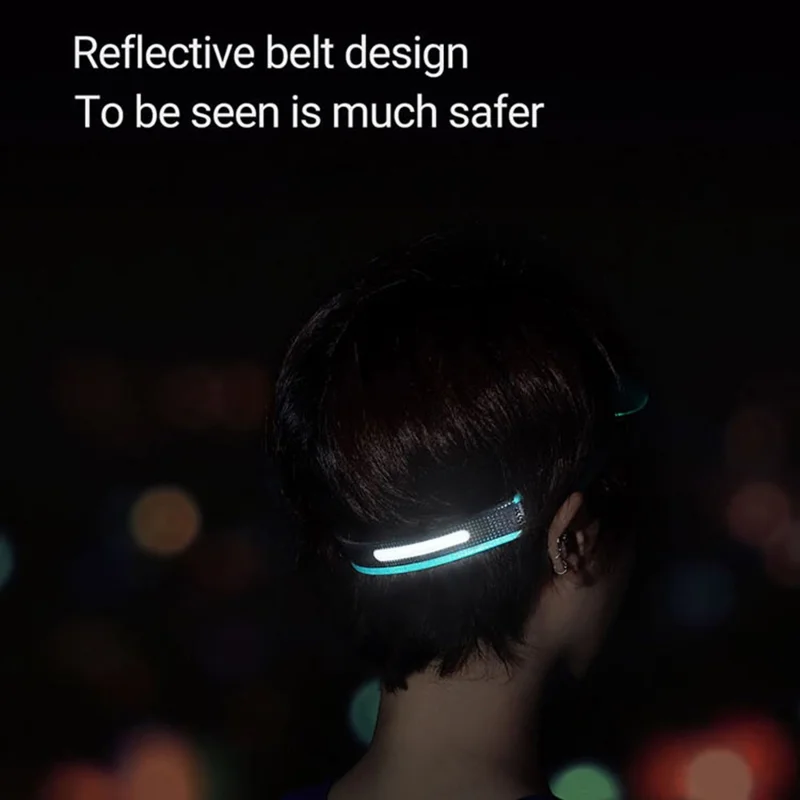 XIAOMIYOUPIN NEXTOOL Rechargeable Head Lamp COB Camping Headlamp Flashlight with 5 Light Modes 170 Lumens - Black