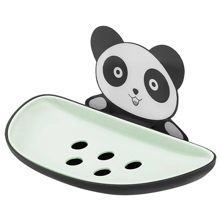 Panda Design Wandmontierter Seifenhalter mit Ablauf, Seifenablage - Grün