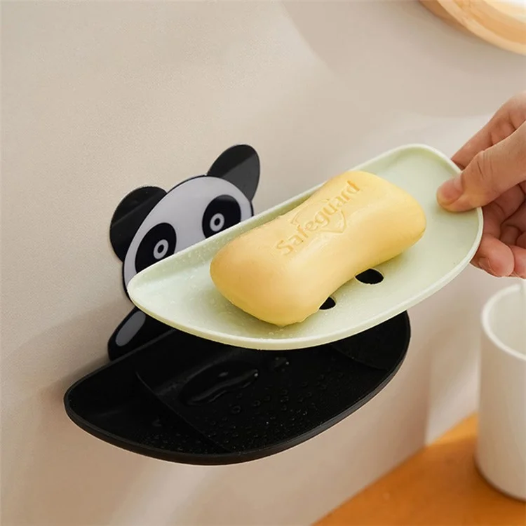 Panda Design Wandmontierter Seifenhalter mit Ablauf, Seifenablage - Grün