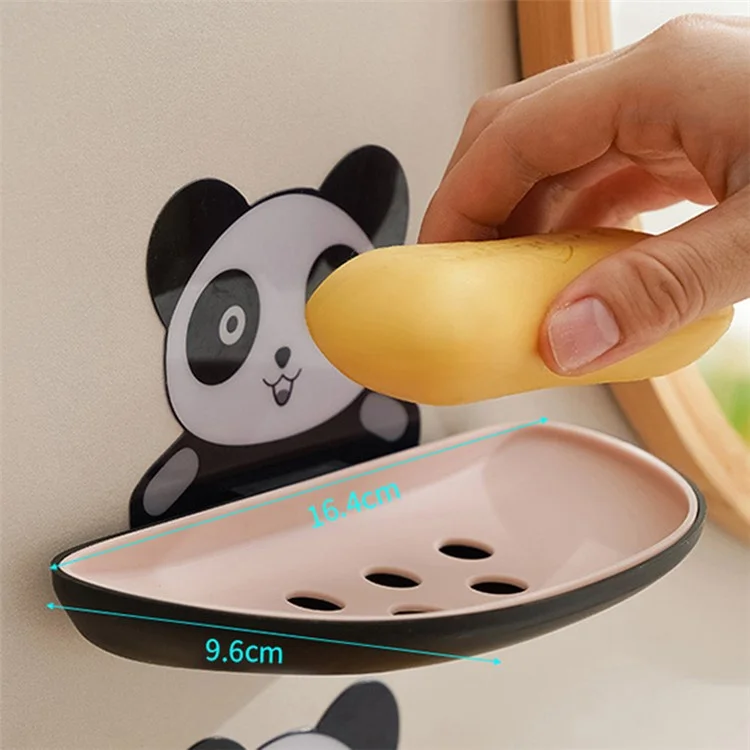 Panda Design Wandmontierter Seifenhalter mit Ablauf, Seifenablage - Grün