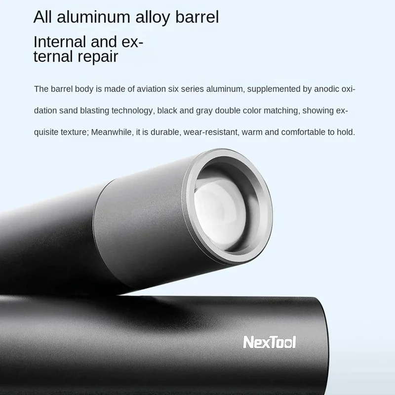 XIAOMIYOUPIN NEXTOOL NE20162 Portable Flashlight Aluminum Alloy+ABS Telescopic Focusing Camping Torch
