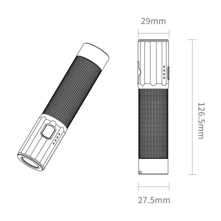 XIAOMIYOUPIN NEXTOOL NE20069 Aluminum Alloy Flashlight 1200lm Outdoor Flashlight Power Bank