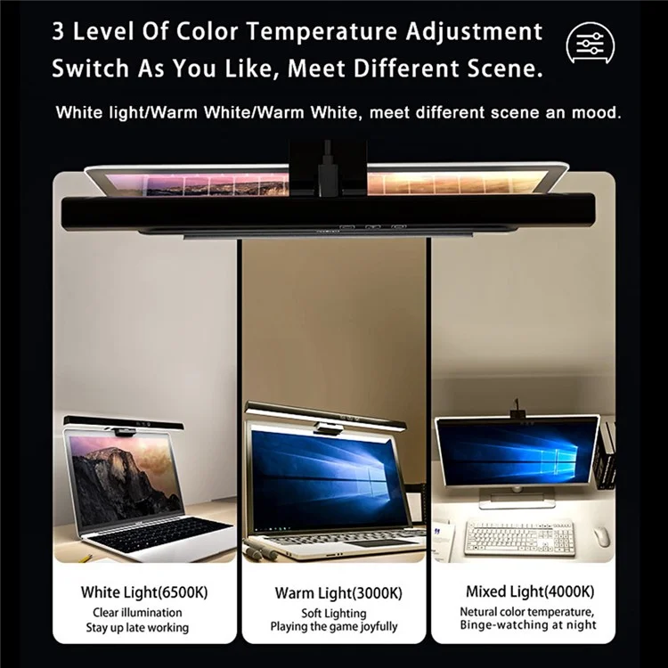 TB-30SC 50cm Eye Protection PC Monitor Screen Light Bar USB Powered Hanging LED Lamp