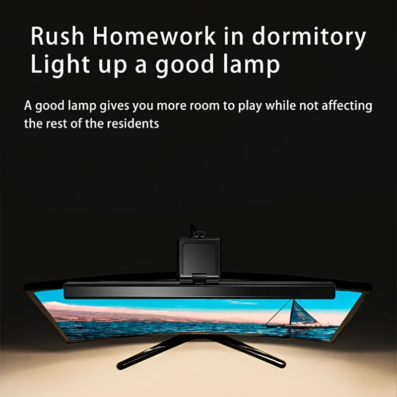 TB-30SA 33cm USB Powered Eye Care Computer PC Monitor Screen Light Bar Hanging Table Lamp - White