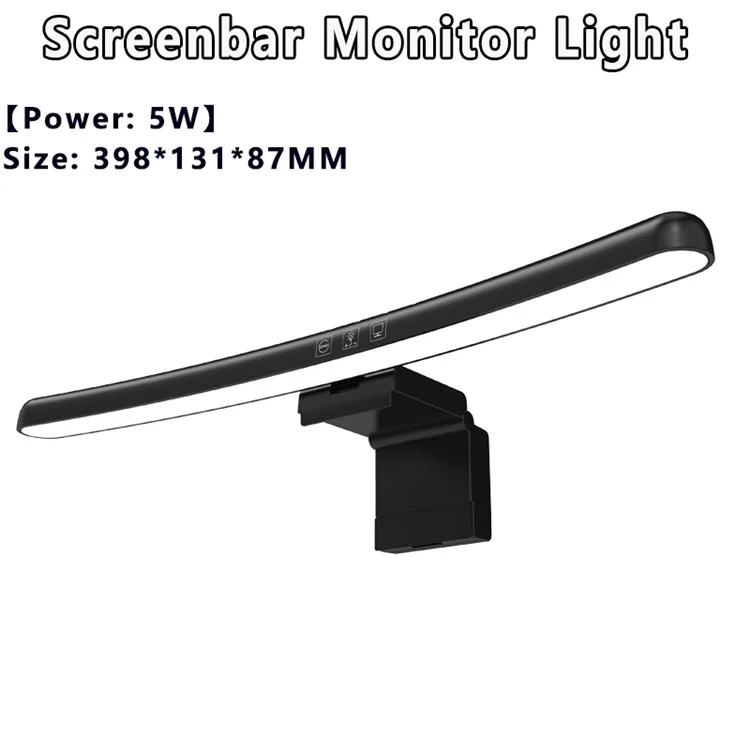 TB-301SF 398mm Hanging Light Bar Touch Control Lamp with 3 Color Temperature Modes for Curved Monitor