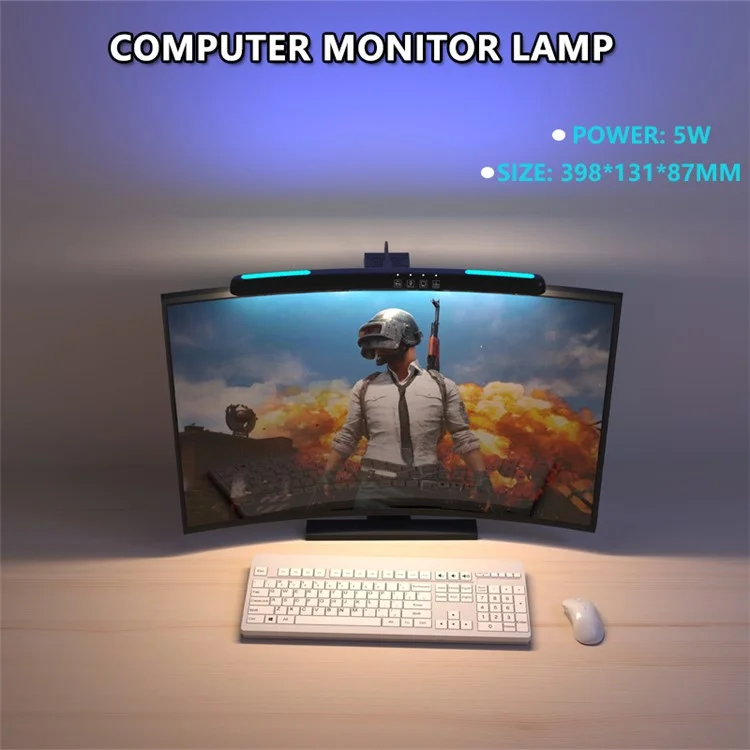 TB-301SFS 398mm RGB Effect Curved Monitor Hanging Light Bar No Flicker Touch Control Computer Screen Lamp