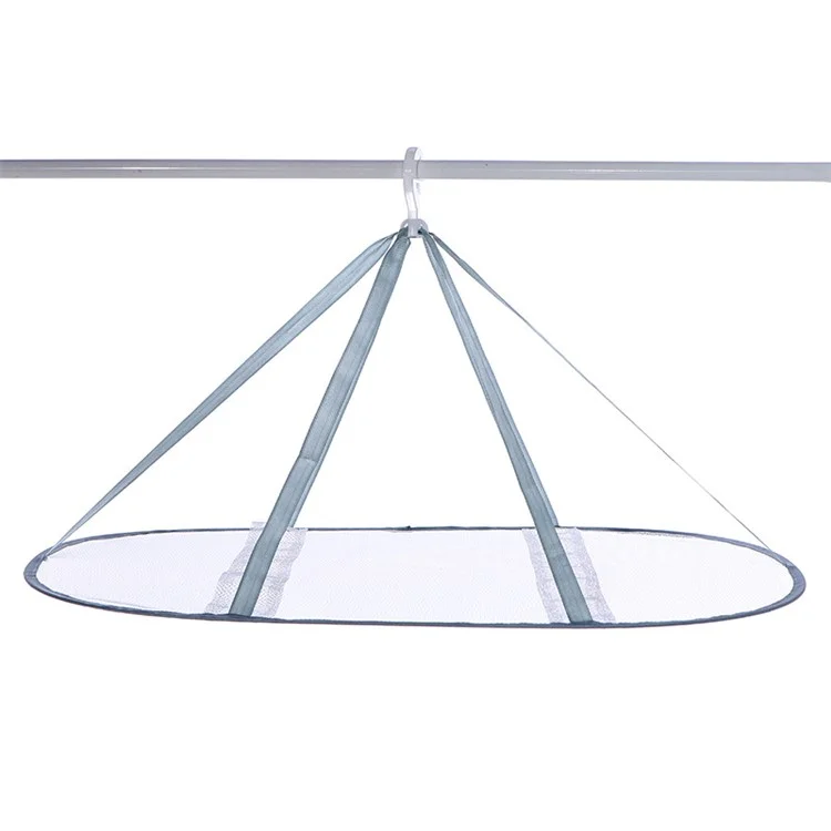 61x76CM Super Large Polyester + Aço Inoxidável Pendurado Malha Secadora Camada Única Secagem Rack Rede de Secagem
