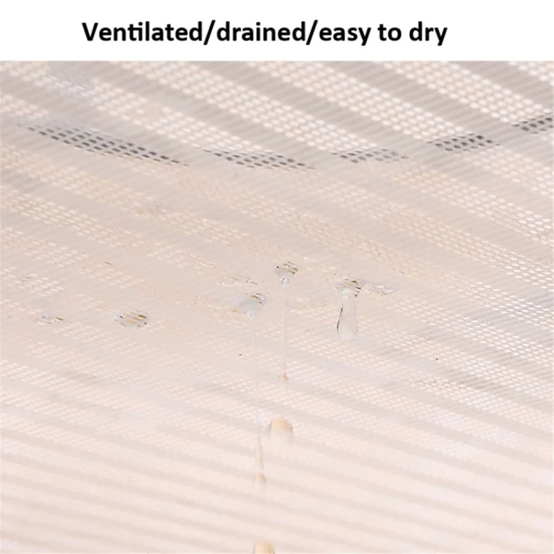 50x70CM 3 Layers Polyester + Steel Wire Hanging Mesh Net Dryer Foldable Food Clothes Drying Storage Pouch