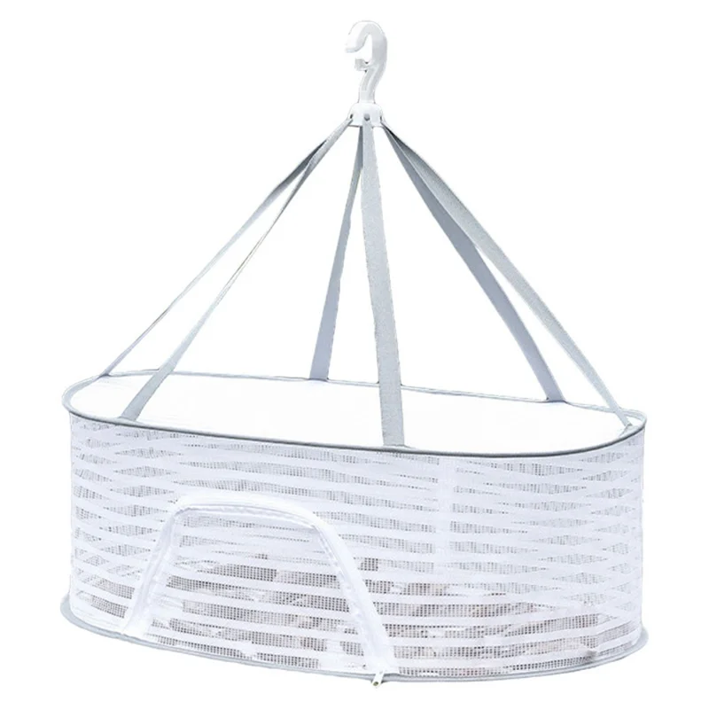 40x60CM Foldable Single-Layer Hanging Mesh Dryer Sweater Drying Rack Drying Net for Underwear, Toy, Herb