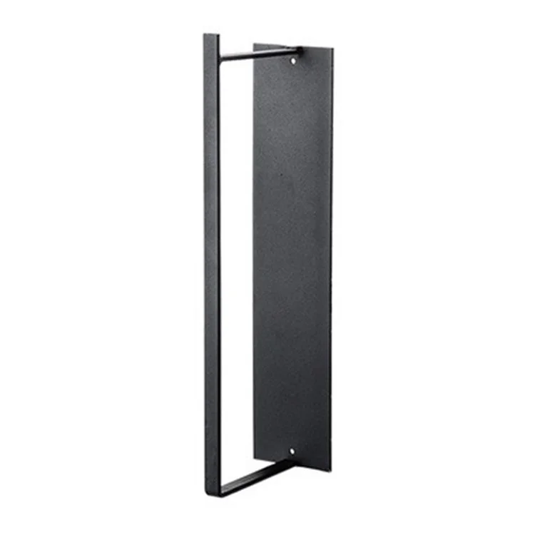 Wall-Mounted Metal Storage Shelf for Cloth Hanger Towel Adhesive Storage Rack - Black
