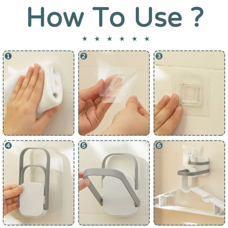 Dual Layer Foldable Storage Shelf for Clothes Hanger Wall-Mounted Clothes Hanger Holder Organizer  - Green